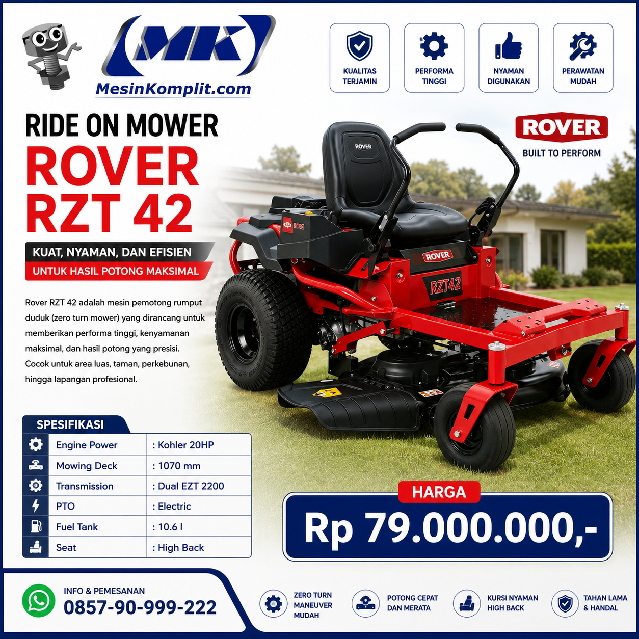 Ride On Mower Rover (MSK-...